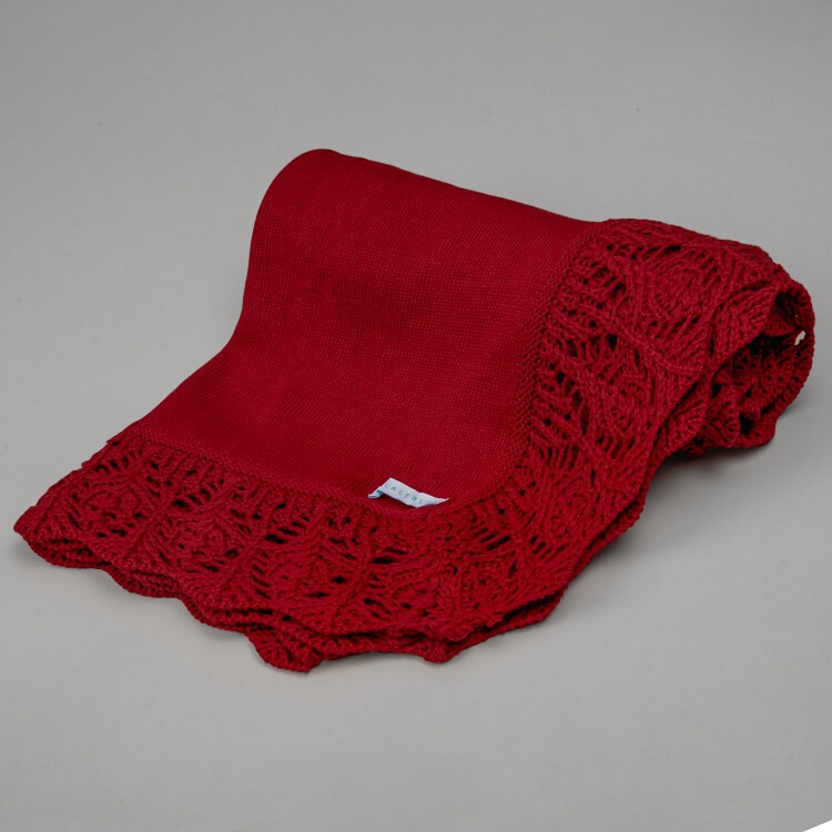 Manta Florença na cor Red da marca Laleblu.