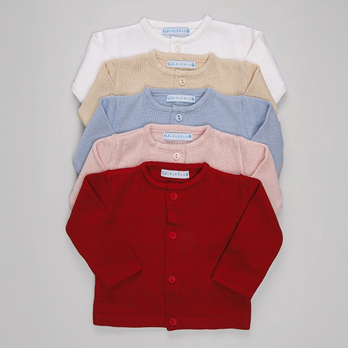 Casaco para Bebê - Tricot Liso da marca Laleblu.
