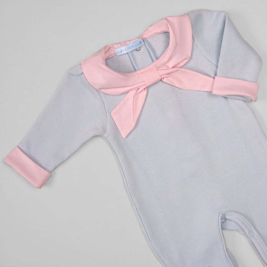 Macacão - Tricotil - Zoe - Azul e Rosa da marca Laleblu.