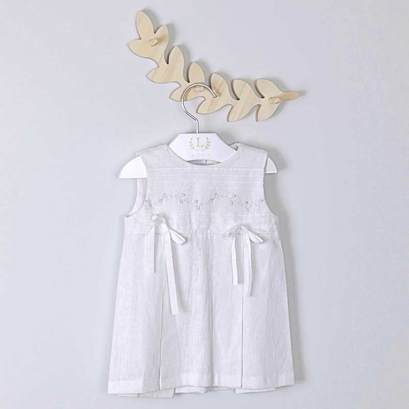 Vestido Eva - Linho - Batizado da marca Laleblu.